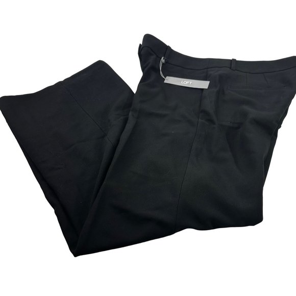 The Loft Women's Sz 12 Pant High Waist Straight Through Hip Black New With Tags - Picture 1 of 16